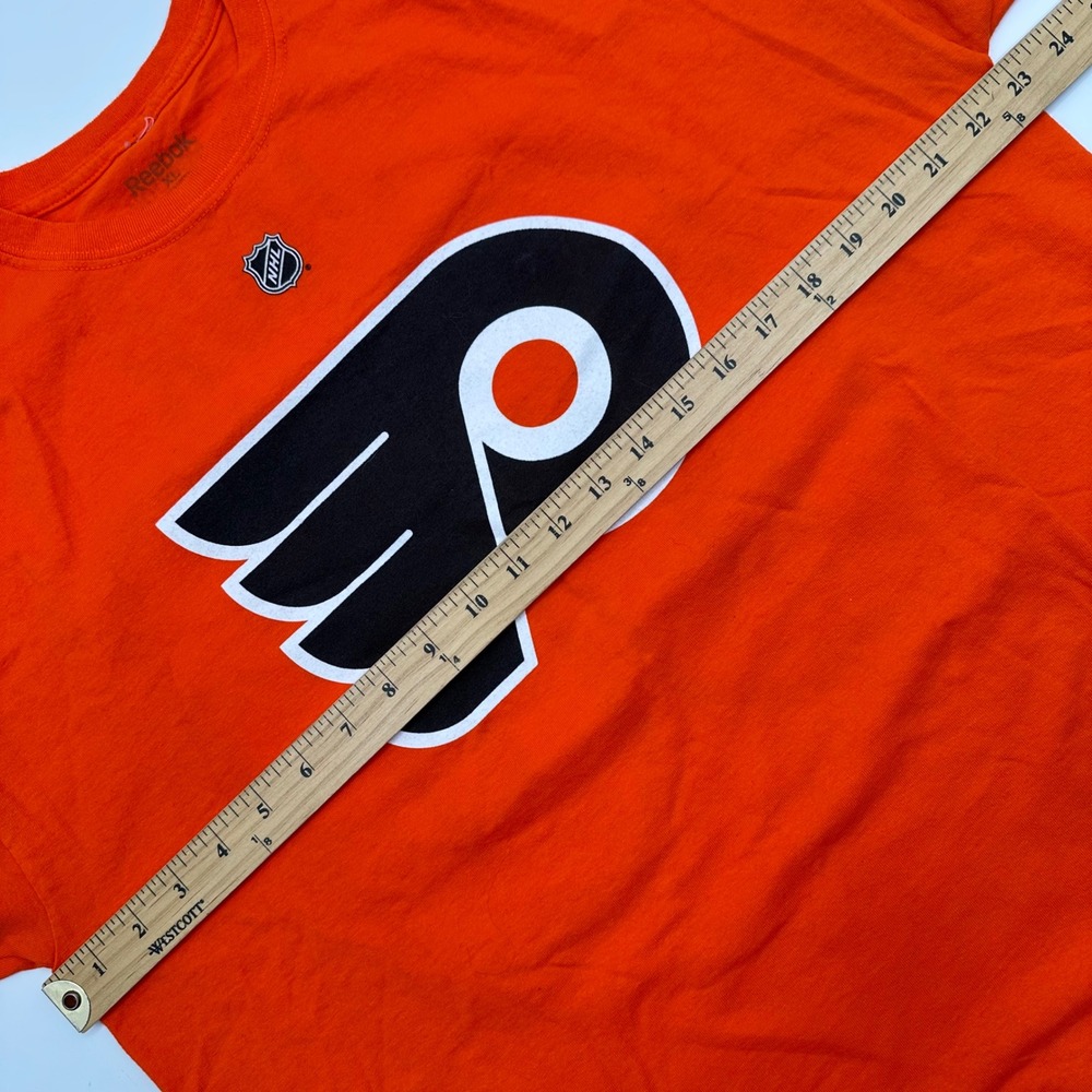 Reebok Philadelphia Flyers Jaromir Jagr 68 NHL Shirt Mens XL Orange Cotton Tee - Picture 5 of 11